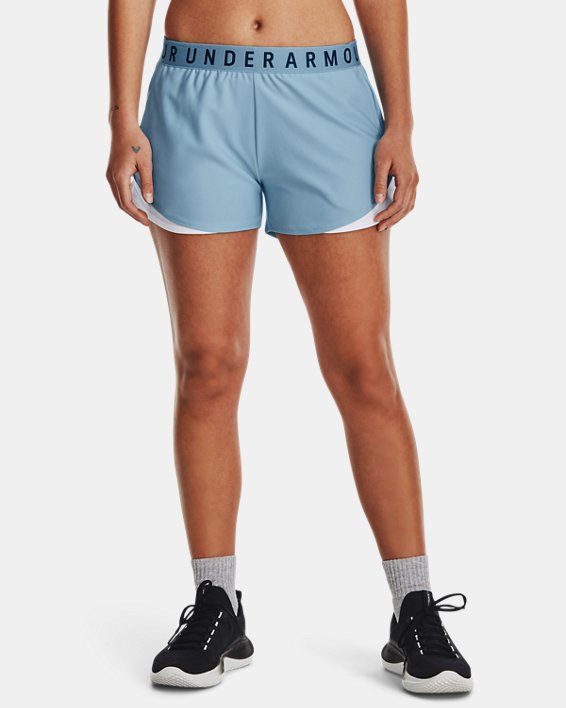 กางเกงขาสั้น UA Play Up Shorts 3.0 สำหรับผู้หญิง in Blue image number 0